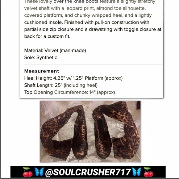 LEOPARD BLOCK HEEL TOGGLE OVER KNEE - Picture 5 of 5